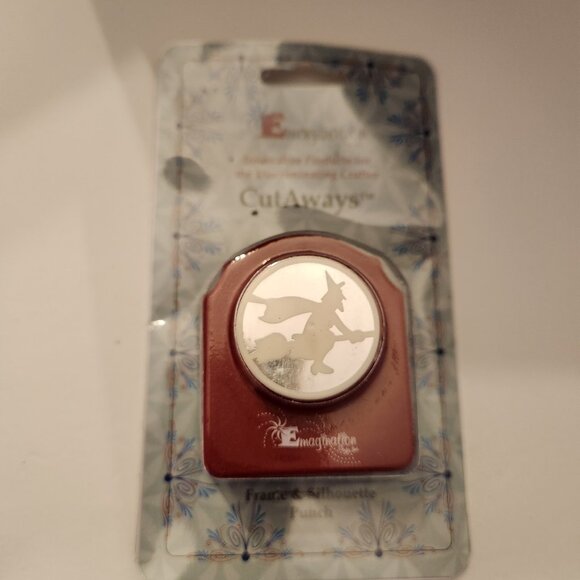 Witch Cutaways Hole Punch Emagination paper Scrapbook Halloween Holiday - Picture 1 of 6